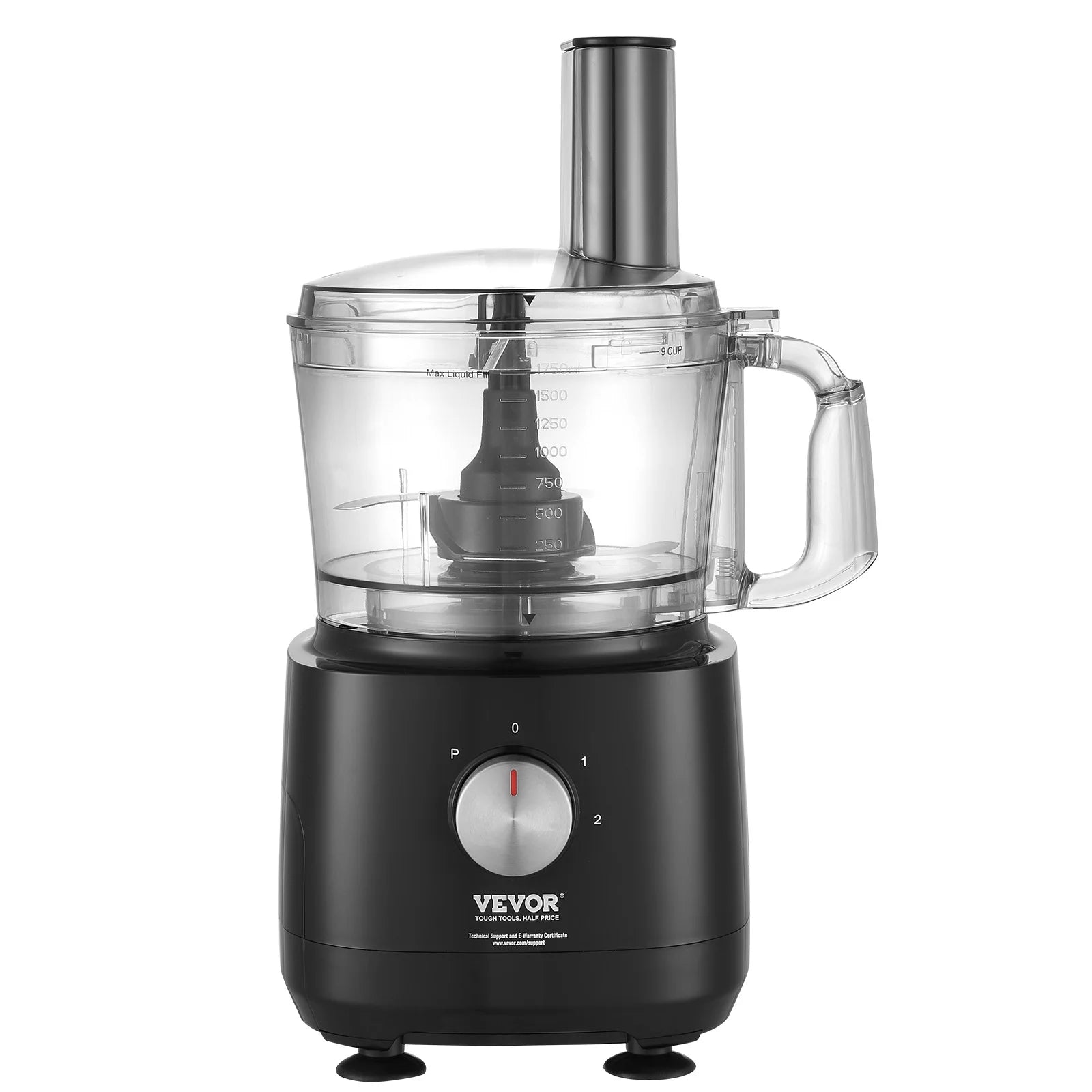 BENTISM 9-Cup 600W Food Processor Vegetable Chopper for Shredding Slicing Kneading