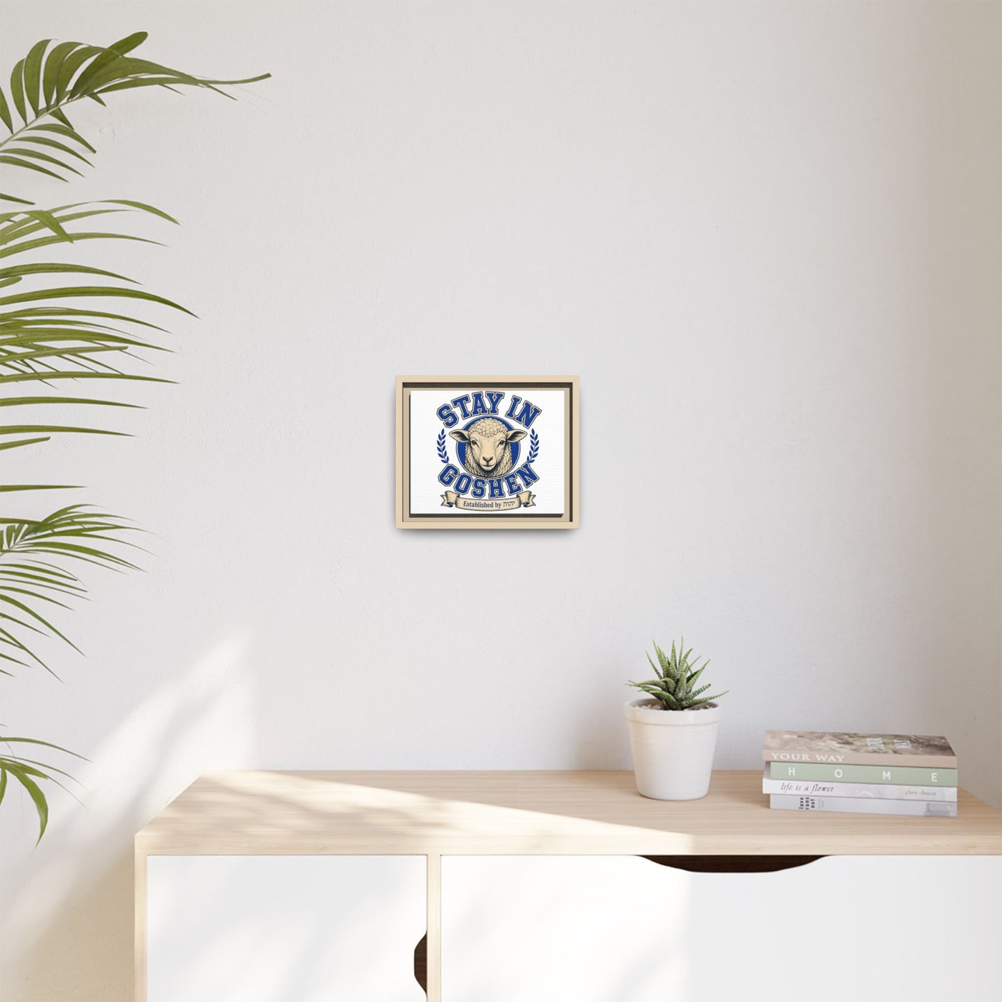 Stay in Goshen - Matte Canvas, Framed (Multi-color)