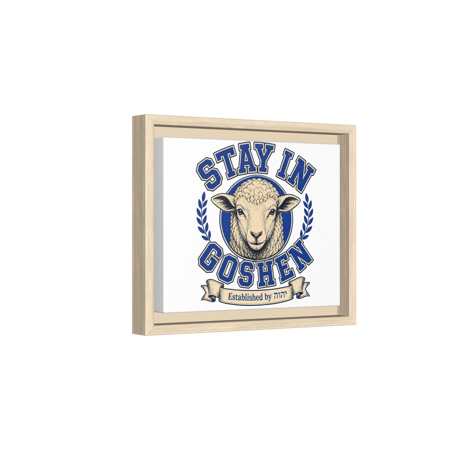 Stay in Goshen - Matte Canvas, Framed (Multi-color)