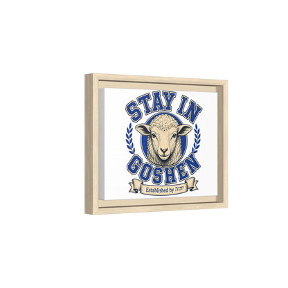 Stay in Goshen - Matte Canvas, Framed (Multi-color)