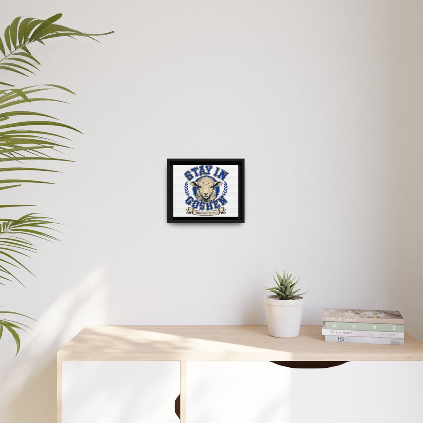 Stay in Goshen - Matte Canvas, Framed (Multi-color)