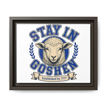 Stay in Goshen - Matte Canvas, Framed (Multi-color)