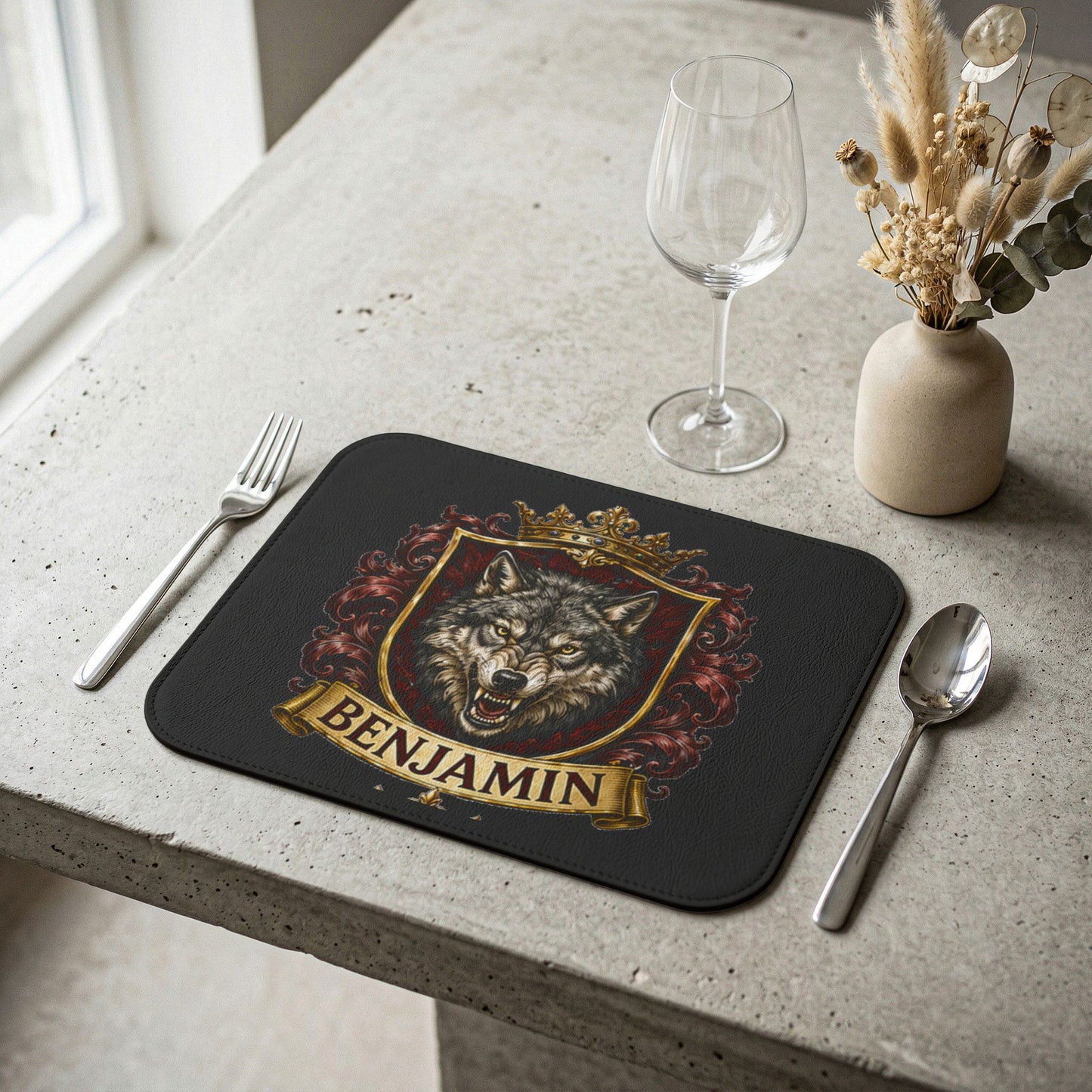 Tribe of Benjamin - Leather Placemat