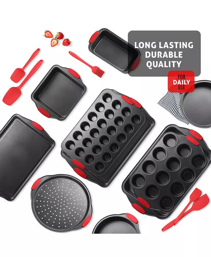 15 Piece Premium Nonstick Carbon Steel Complete Bakeware & Utensil Set