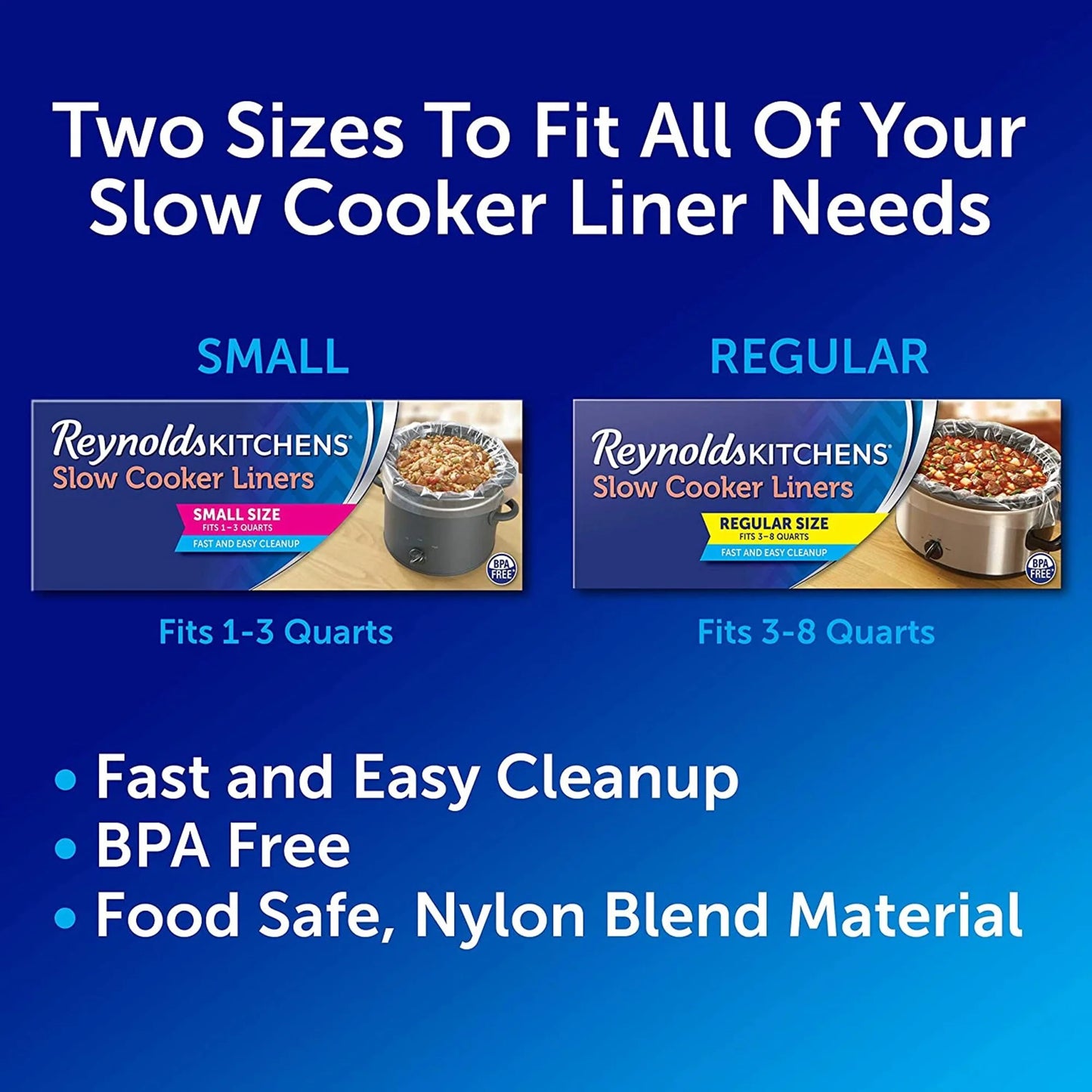 Slow Cooker Liners, Regular (Fits 3-8 Quarts), 6 Count (Pack of 2)