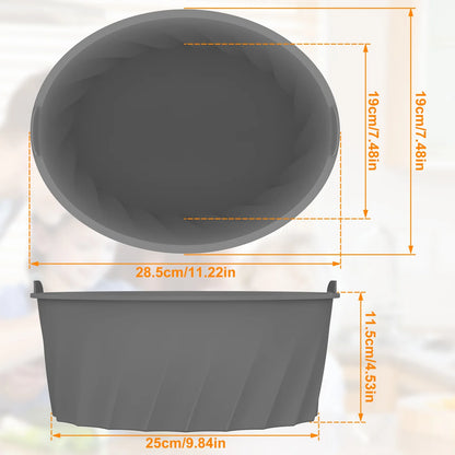 Silicone Slow Cooker Liner for 7-8QT Pot Slow Cooker Silicone Insert Leakproof Heat Resistant Dishwasher Safe Silicone Cooking Liner