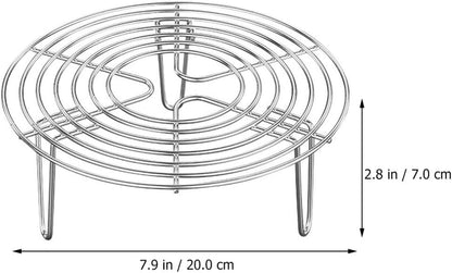 Steam Rack Microwave Stand round Cooking Rack Stainless Steel Steamer Rack Grilling Rack Canning Rack Cooling Rack for Baking Canning Cooking Bbq Grill Steam Cooking Rack