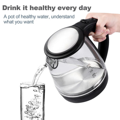 1000W High Borosilicate Glass Electric Kettle Home Water Kettle Auto Shut-Off Water Boiler