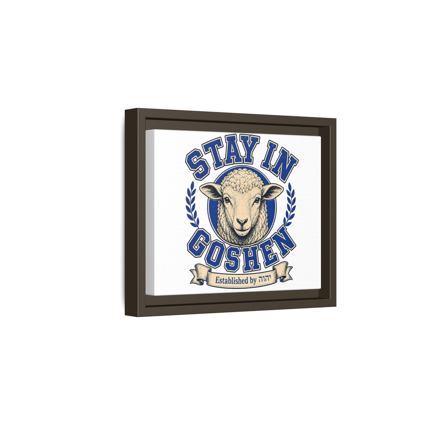 Stay in Goshen - Matte Canvas, Framed (Multi-color)