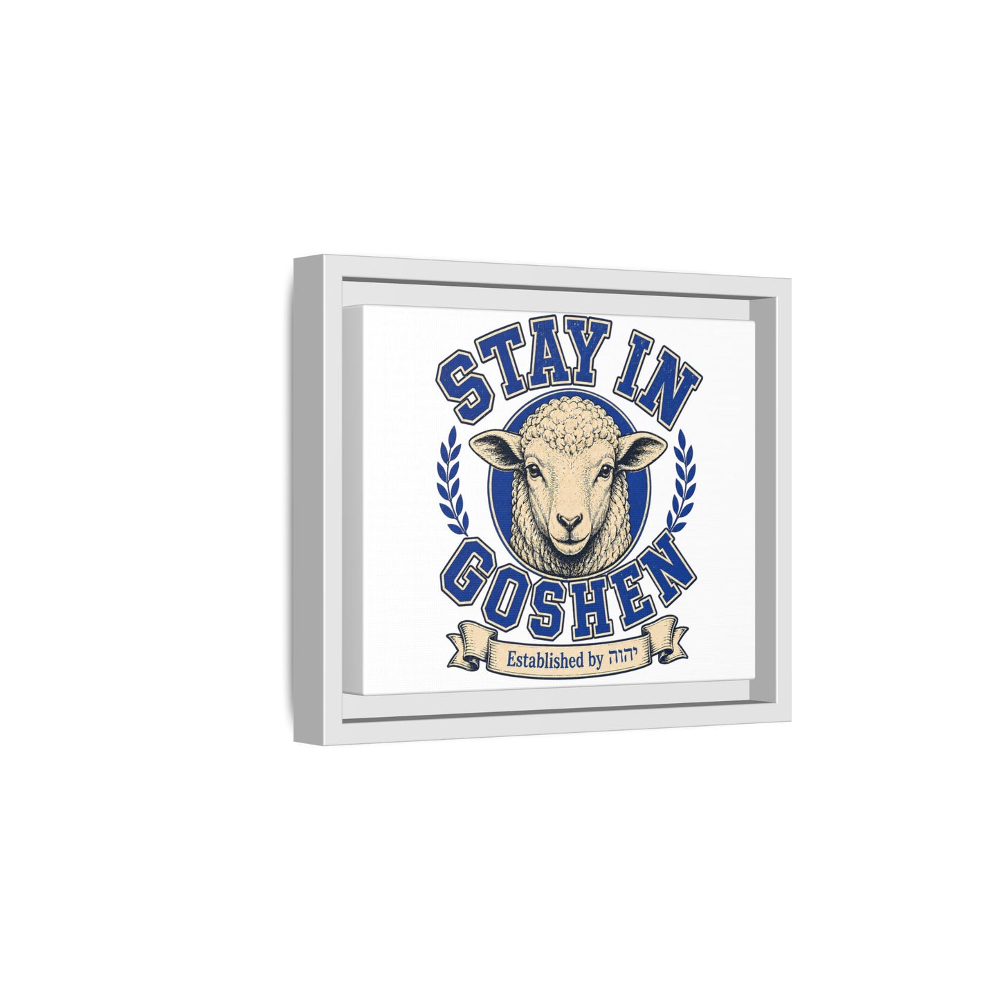 Stay in Goshen - Matte Canvas, Framed (Multi-color)