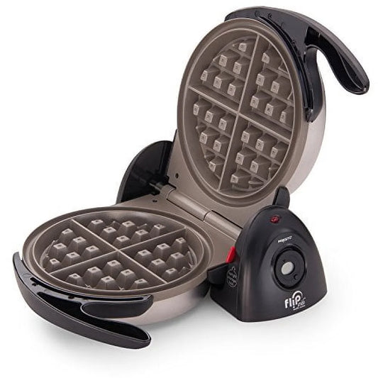 1-Waffle Electric Belgian Waffle Maker, Black