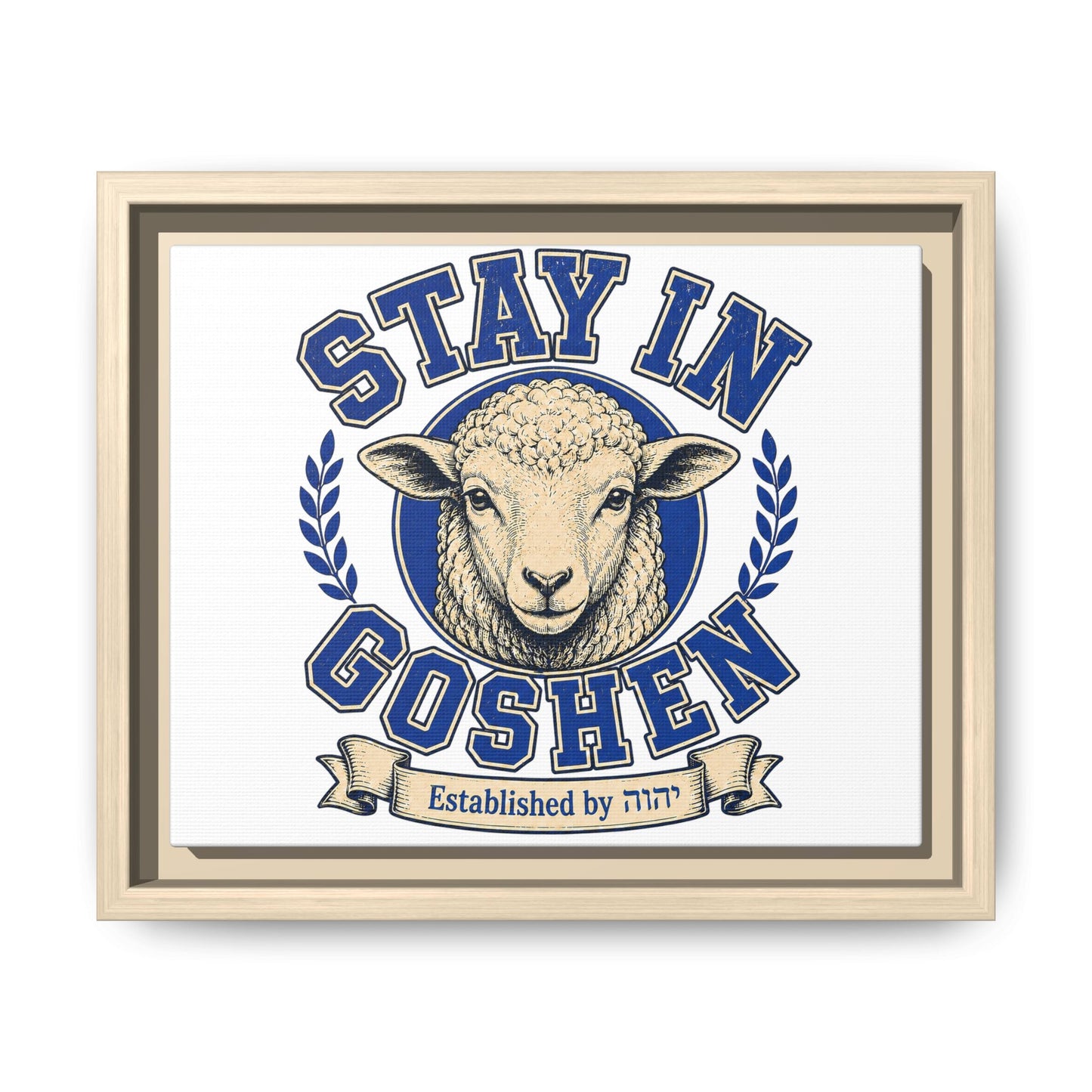 Stay in Goshen - Matte Canvas, Framed (Multi-color)