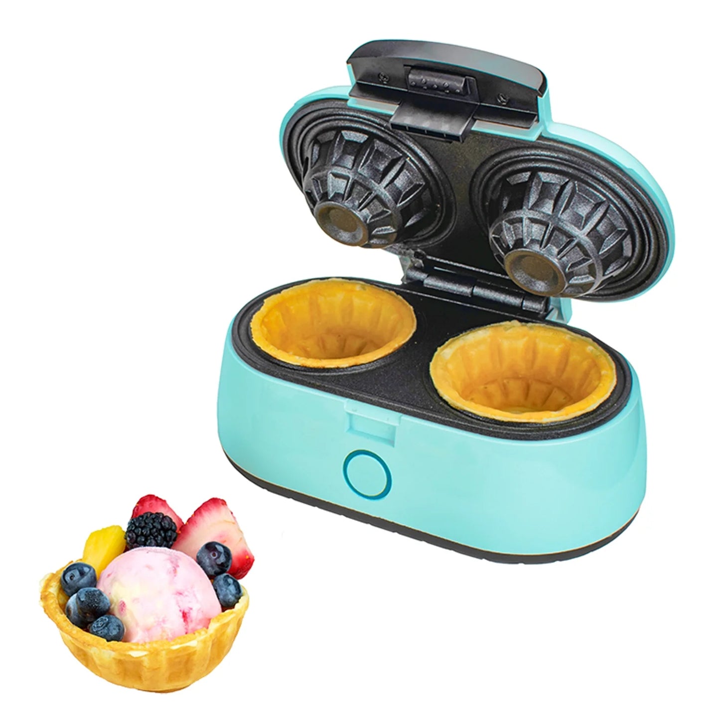 Double Waffle Bowl Maker, Blue