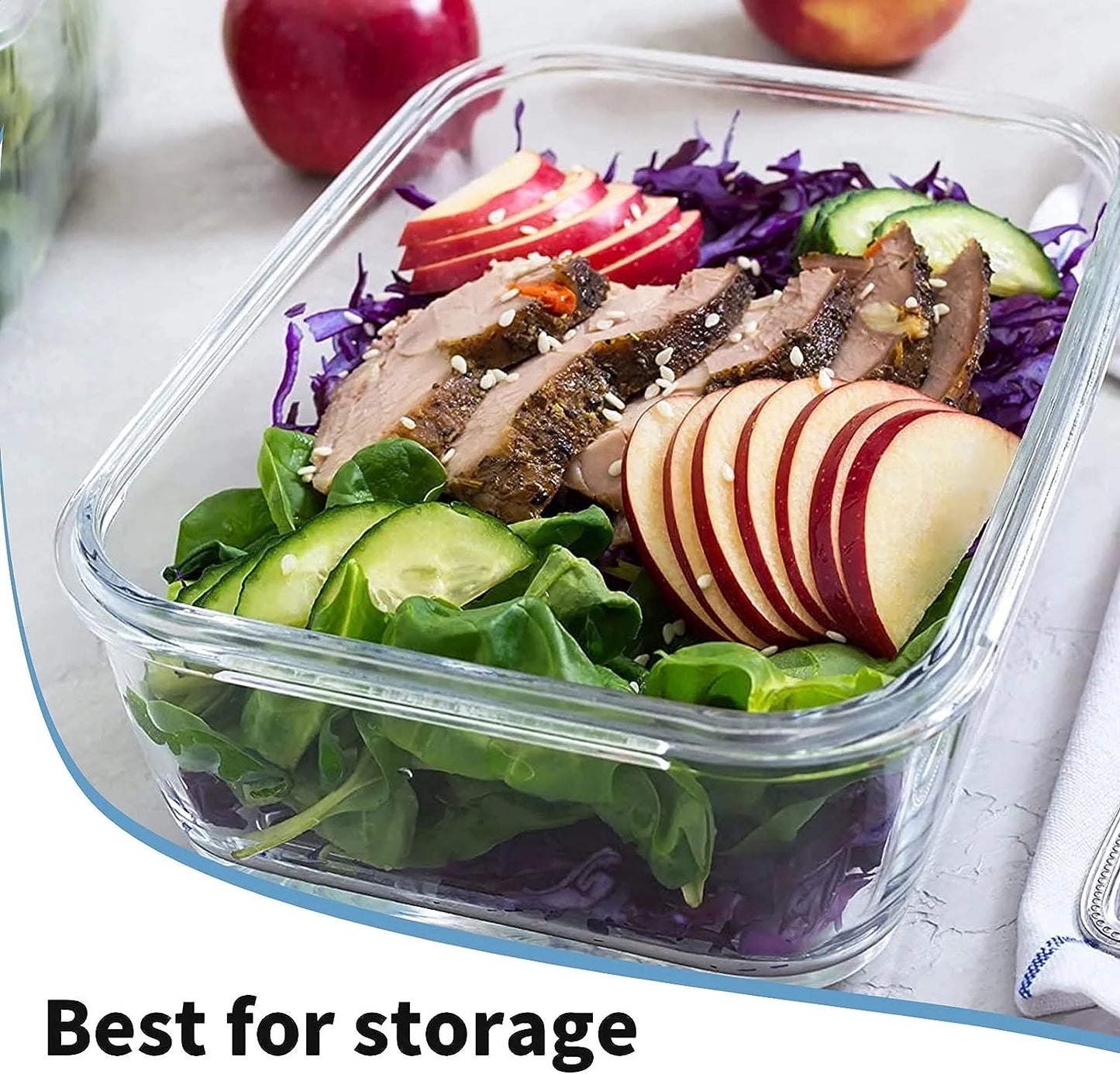 15 Packs Glass Food Storage Container,Square Meal Prep Containers,Round Glass Lunch Box