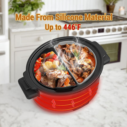 Silicone Slow Cooker Liners Compatible with 6-8Qt Crockpot and Slow Cooker