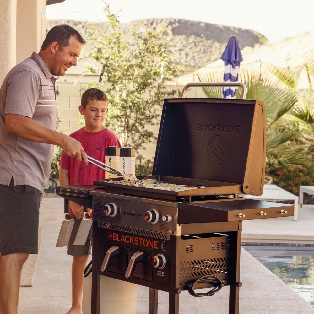 2-Burner 28" Propane Griddle with Air Fryer Combo