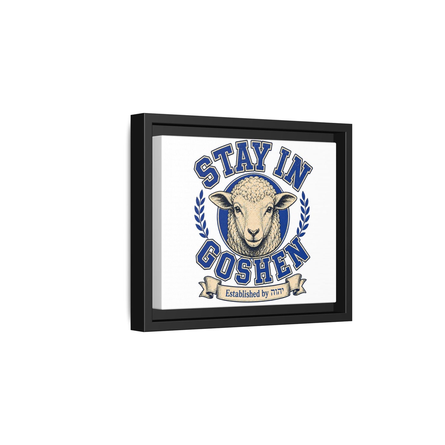 Stay in Goshen - Matte Canvas, Framed (Multi-color)