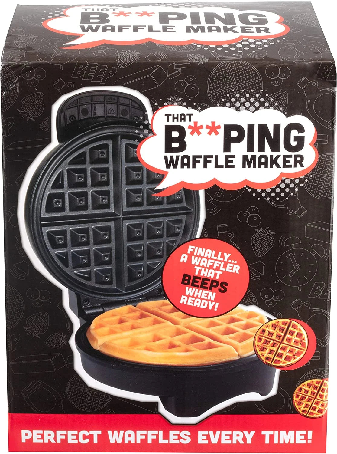 That BEEPING Waffle Maker- Personal 7" Belgian Waffler That BEEPS with Tone When Ready - Electric, Non Stick Griddle Iron W/Adjustable Browning Control- Make Breakfast Special