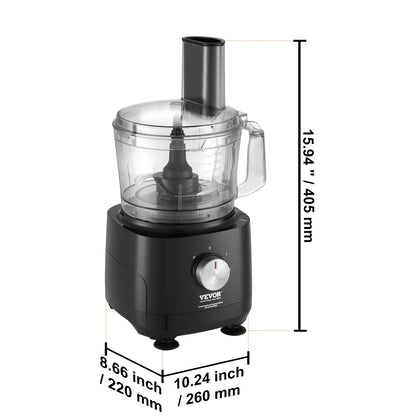 BENTISM 9-Cup 600W Food Processor Vegetable Chopper for Shredding Slicing Kneading