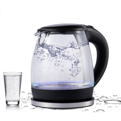 1000W High Borosilicate Glass Electric Kettle Home Water Kettle Auto Shut-Off Water Boiler