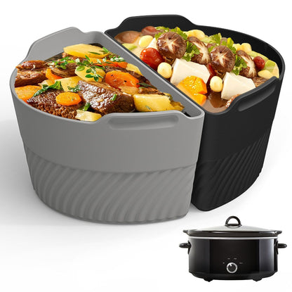 Silicone Slow Cooker Liners Compatible with 6-8Qt Crockpot and Slow Cooker