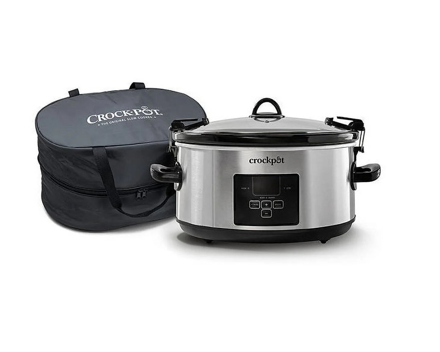 7 Quart-Crock Cook & Carry Digital Countdown Stainless Steel Slow Cooker