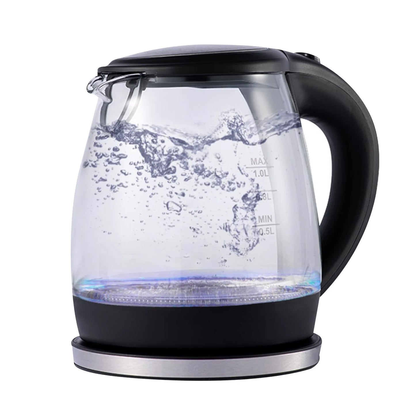 1000W High Borosilicate Glass Electric Kettle Home Water Kettle Auto Shut-Off Water Boiler